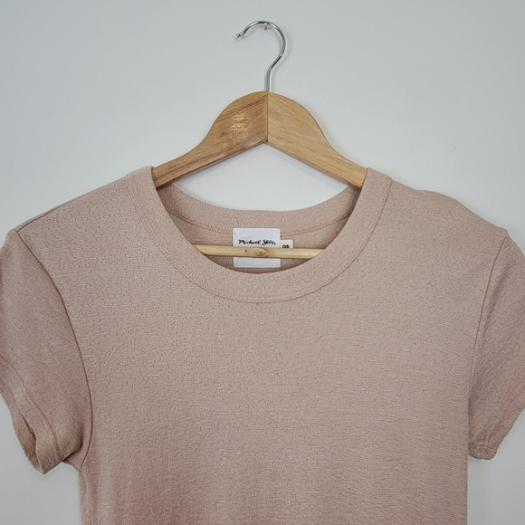MICHAEL STARS | Taupe Shimmer T Shirt O/S - Picture 2 of 5